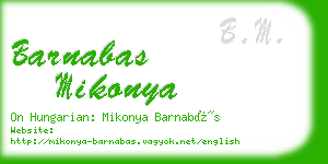 barnabas mikonya business card